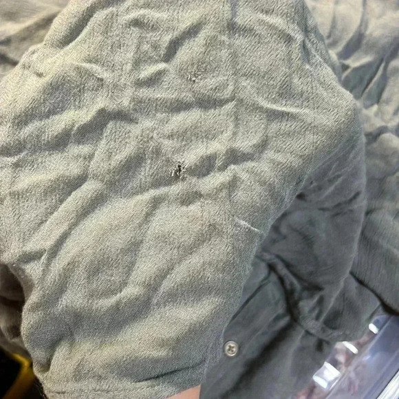 Free People Women's Green and Khaki Shirt Size M - Picture 4 of 6